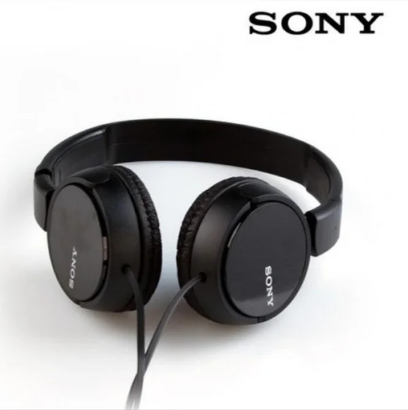 New! SONY Wired On-Ear Headphones ZX Series Black School Kids MDRZX110 3.5mm NIB - Picture 4 of 11